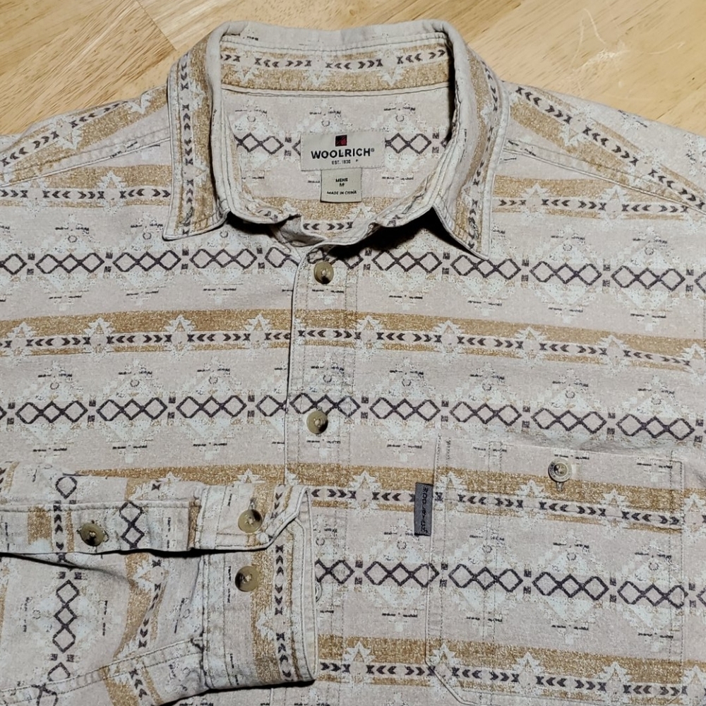 Woolrich Shale Aztec Stripped Long Sleeve